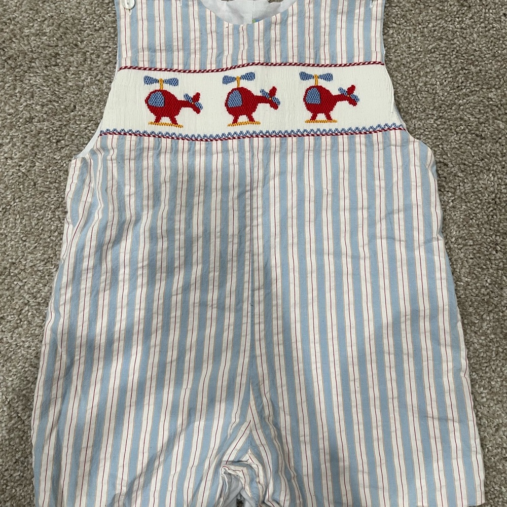 Elan Baby Romper with Red and Blue Stripes